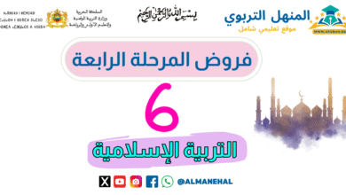 فروض المرحلة الرابعة المستوى السادس التربية الاسلامية